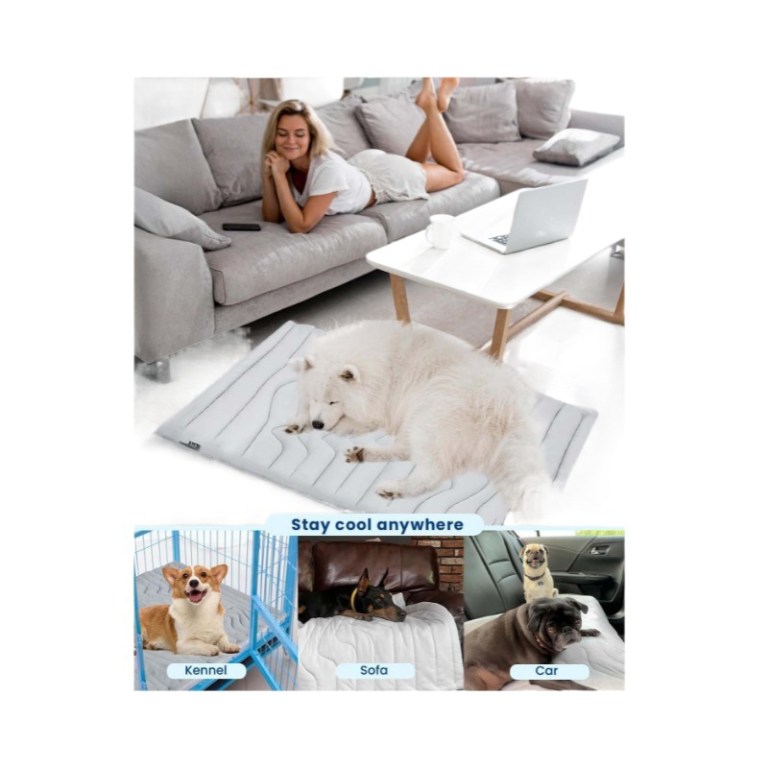 pet cooling mat self cooling pad for dogs cats dual sided summer sleeping bed grey medium (91x58cm) pet cooling mat self cooling pad for dogs cats dual sided summer sleeping bed grey medium (91x58cm)