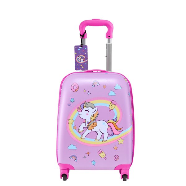 vevor kids luggage set, 2 piece, 45.7 cm hardside rolling wheels suitcase with hard shell backpack, unicorn kids carry on luggage set, holiday birthday present for girls & boys, airline approved vevor kids luggage set, 2 piece, 45.7 cm hardside rolling wheels suitcase with hard shell backpack, unicorn kids carry on luggage set, holiday birthday present for girls & boys, airline approved