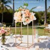 vevor wedding flower stand, 10pcs 40cm column flower stand, floral stands with acrylic laminate, gold rectangular floral display rack for wedding, party, birthday, home, gold centerpiece stands vevor wedding flower stand, 10pcs 40cm column flower stand, floral stands with acrylic laminate, gold rectangular floral display rack for wedding, party, birthday, home, gold centerpiece stands