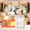 vevor wedding flower stand, 10pcs 40cm column flower stand, floral stands with acrylic laminate, gold rectangular floral display rack for wedding, party, birthday, home, gold centerpiece stands vevor wedding flower stand, 10pcs 40cm column flower stand, floral stands with acrylic laminate, gold rectangular floral display rack for wedding, party, birthday, home, gold centerpiece stands
