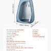 vevor pop up shower tent, instant portable privacy tent changing room with hanging bag, ground stakes, ropes, carry bag, 190t polyester with silver coating, quick setup, for camping, beach, fishing