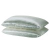 royal comfort mulberry soft silk hypoallergenic pillowcase twin pack 51 x 76cm sage
