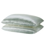 royal comfort mulberry soft silk hypoallergenic pillowcase twin pack 51 x 76cm sage