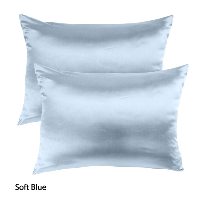 royal comfort mulberry soft silk hypoallergenic pillowcase twin pack 51 x 76cm soft blue royal comfort mulberry soft silk hypoallergenic pillowcase twin pack 51 x 76cm soft blue