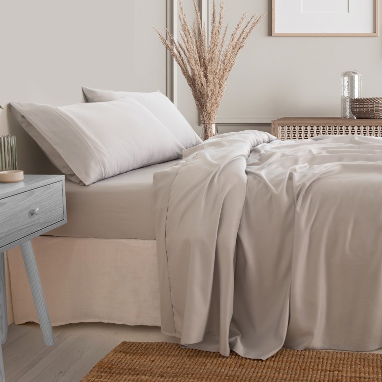 royal comfort 3000 thread count bamboo cooling sheet set king mid grey