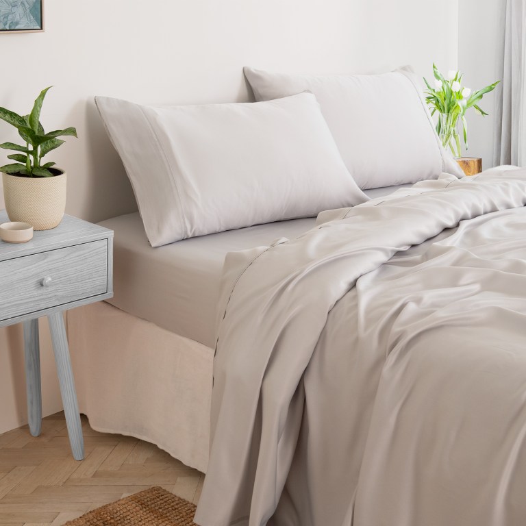 royal comfort 3000 thread count bamboo cooling sheet set king mid grey