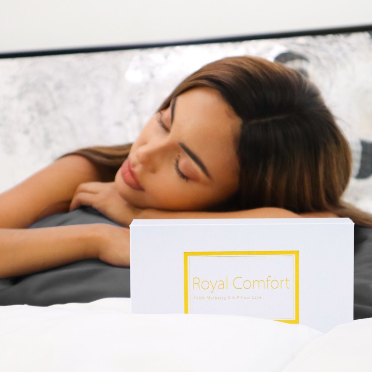 royal comfort mulberry soft silk hypoallergenic pillowcase twin pack 51 x 76cm charcoal