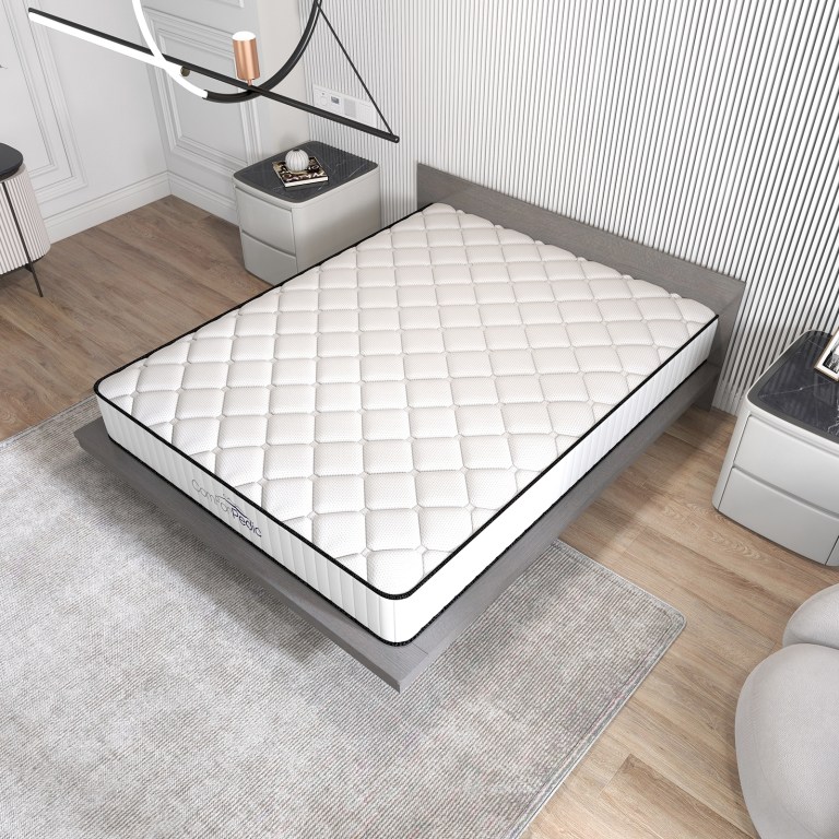 comforpedic mattress 5 zone medium support foam bonnell spring 21cm double white black