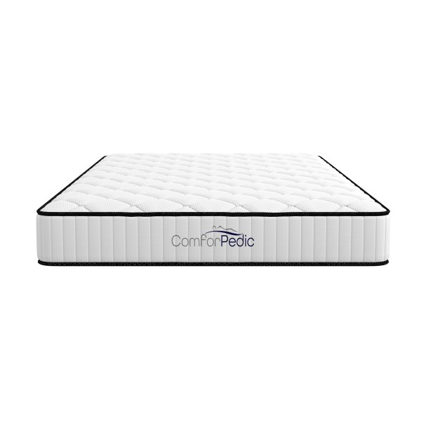 comforpedic mattress 5 zone medium support foam bonnell spring 21cm queen white black comforpedic mattress 5 zone medium support foam bonnell spring 21cm queen white black