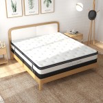 osteopedic euro top mattress pocket spring medium firm hybrid design bed 30cm queen white