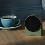 kreafunk ivy alarm clock w/ bluetooth speaker nordic green