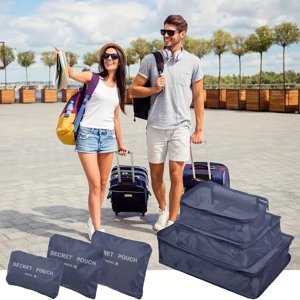 6 pcs travel luggage storage bags, versatile lightweight storage pouch, dustproof duffle bag 6 Pcs Travel Luggage Storage Bags, Versatile Lightweight Storage Pouch, Dustproof Duffle Bag 3