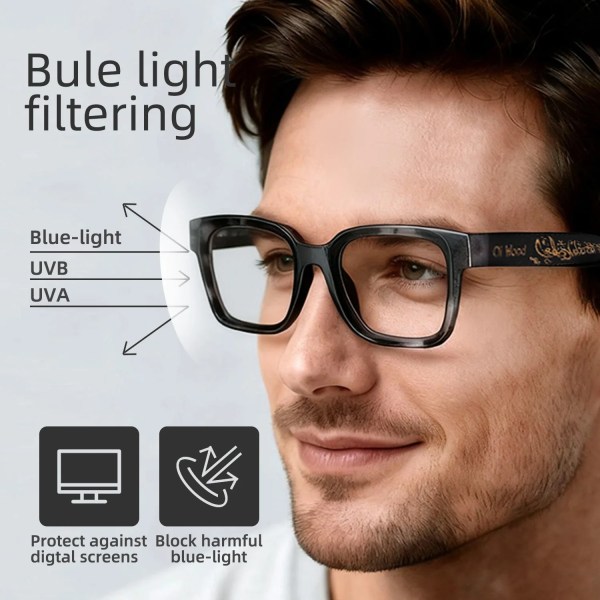 Oi Wood High Quality Far Sight Optic Men Anti Blue Light Presbyopia Eyewear Reading Glasses with Diopter +0+1.0 +1.5 +2.0 +2.5 4