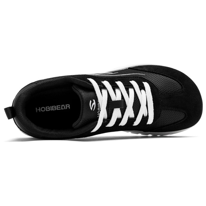 HOBIBEAR Unisex Wide Toe Barefoot Sneakers Minimalist Outdoor Travel Shoes for Men Women Retro Lace-up Walking Sneakers 6
