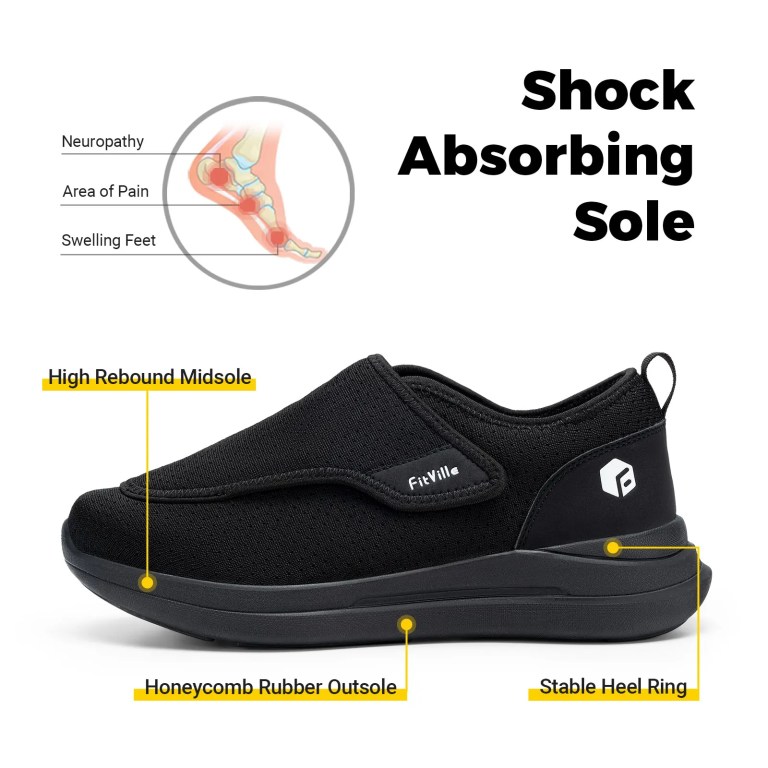fitville extra wide men's diabetic shoes for elder orthopedics feet swollen adjustable walking shoe elderly foot pain relief FitVille Extra Wide Men\'s Diabetic Shoes for Elder Orthopedics Feet Swollen Adjustable Walking Shoe Elderly Foot Pain Relief 2