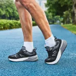 FitVille Newest Walking Shoes for Men Wide Width Sneakers with Arch Support for Flat Feet Heel Pain Relief Plantar Fasciitis 6