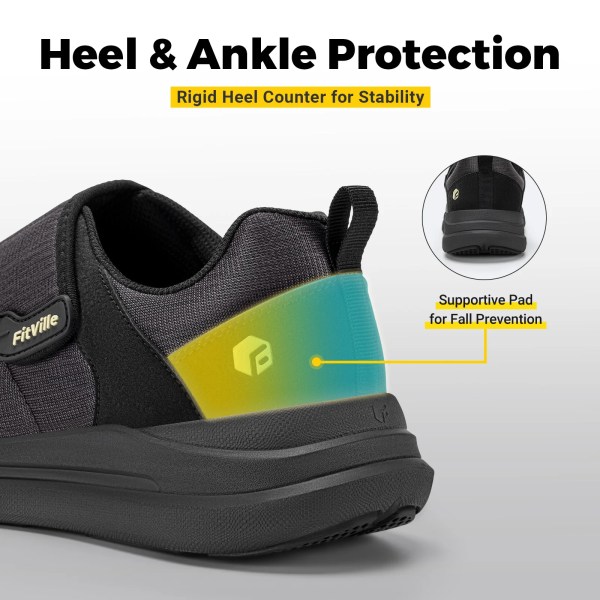 fitville men's diabetic shoes casual orthopedics extra wide feet swollen slip on shoes for elderly foot pain relief neuropathy Fitville Men\'S Diabetic Shoes Casual Orthopedics Extra Wide Feet Swollen Slip-On Shoes For Elderly Foot Pain Relief Neuropathy 6