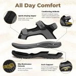 fitville mens sandal wide toe box walking athletic sandals for men with arch support cushion slip resistant beach sandals FitVille Mens Sandal Wide Toe Box Walking Athletic Sandals For Men With Arch Support Cushion Slip-Resistant Beach Sandals 3
