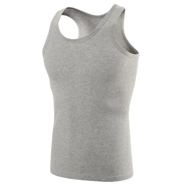 Men's Cotton Sports Skinny Vest Teenagers Leisure Joker Sleeveless T Men's Fitness Training Simple Top 5