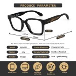 Oi Wood High Quality Far Sight Optic Men Anti Blue Light Presbyopia Eyewear Reading Glasses with Diopter +0+1.0 +1.5 +2.0 +2.5 5