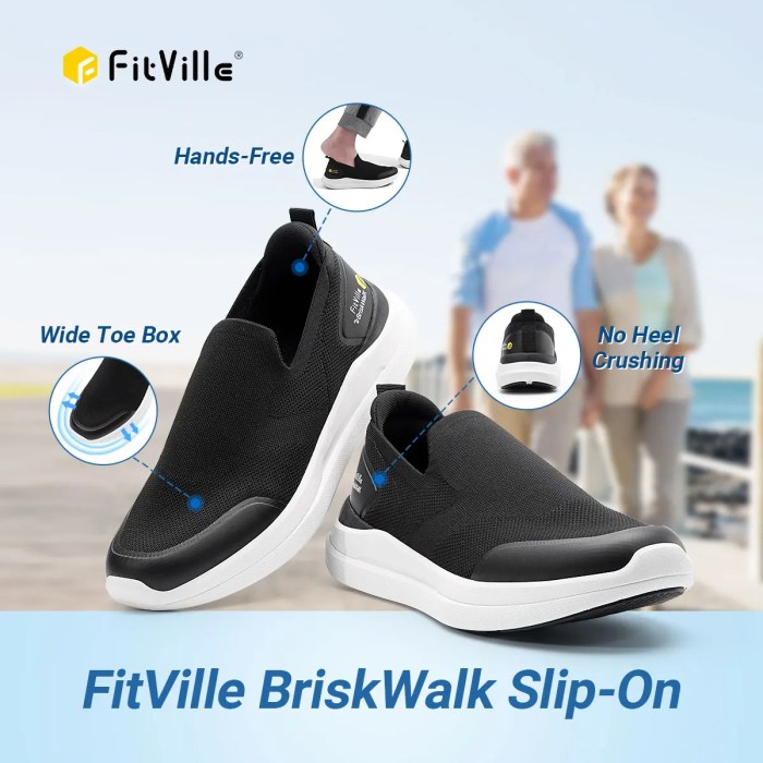 FitVille Men‘s Walking Shoes Extra Wide Plantar Fasciitis Shoes Lightweight for Swollen Feet Orthopedic Foot Pain Relief 6