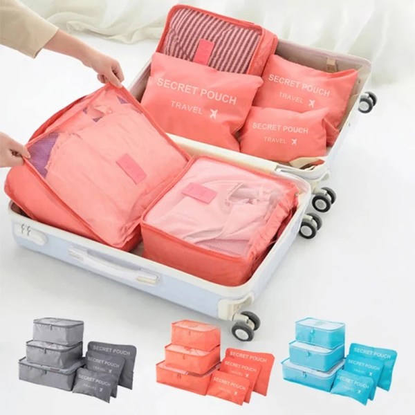 6 pcs travel luggage storage bags, versatile lightweight storage pouch, dustproof duffle bag 6 Pcs Travel Luggage Storage Bags, Versatile Lightweight Storage Pouch, Dustproof Duffle Bag 1