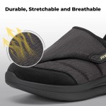 Fitville Men\'S Diabetic Shoes Casual Orthopedics Extra Wide Feet Swollen Slip-On Shoes For Elderly Foot Pain Relief Neuropathy 5