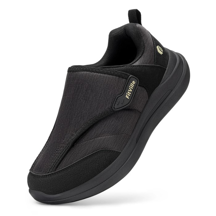 Fitville Men\'S Diabetic Shoes Casual Orthopedics Extra Wide Feet Swollen Slip-On Shoes For Elderly Foot Pain Relief Neuropathy