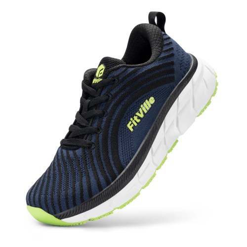 FitVille Wide Toe Box Shoes for Men Cushioned Well Extra Wide Width Shoes Non Slip Wide Lightweight Breathable Running Shoes