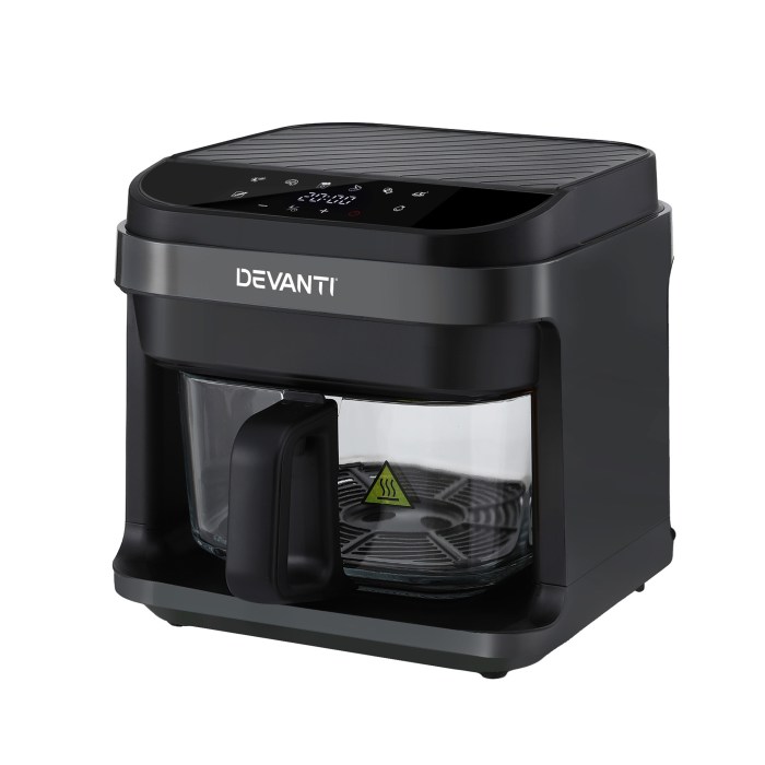 af k f 39tx gls bk 202601281800 00.jpg Black Devanti coffee maker with glass pot.