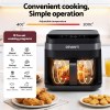 devanti air fryer 5.5l touch control electric cooker 1200w black Air fryer with preset cooking programmes.
