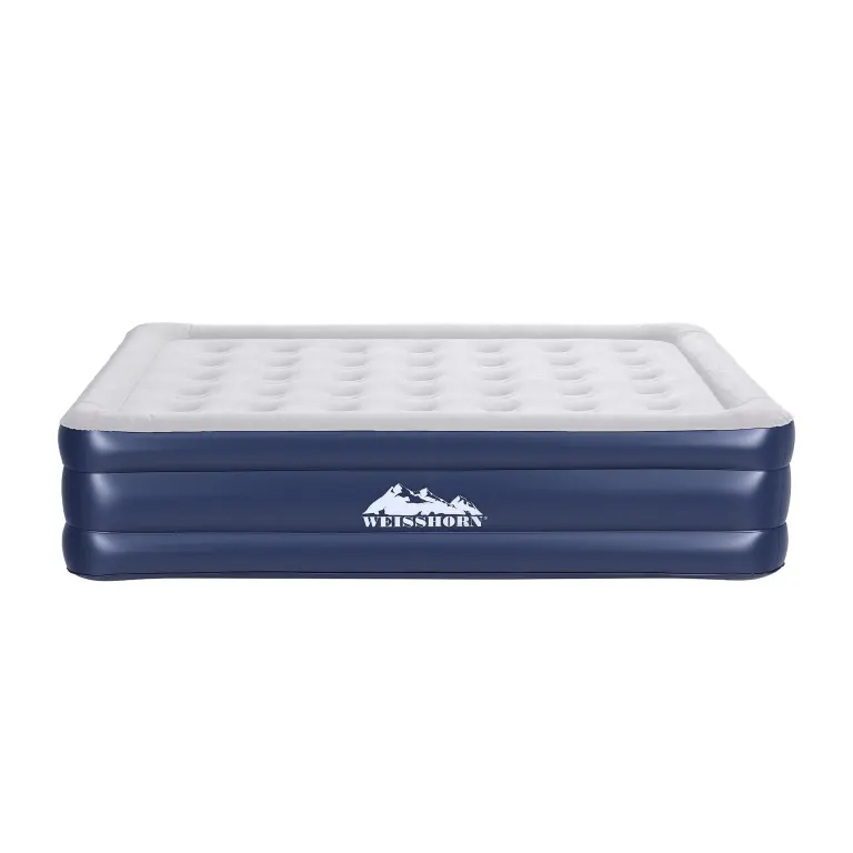 weisshorn air mattress queen inflatable bed 46cm air bed cube Blue inflatable air mattress with white top