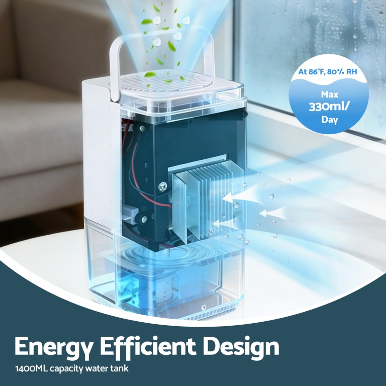 devanti 1400ml portable dehumidifier quiet sleep mode timer auto off bedroom white devanti 1400ml portable dehumidifier quiet sleep mode timer auto off bedroom white
