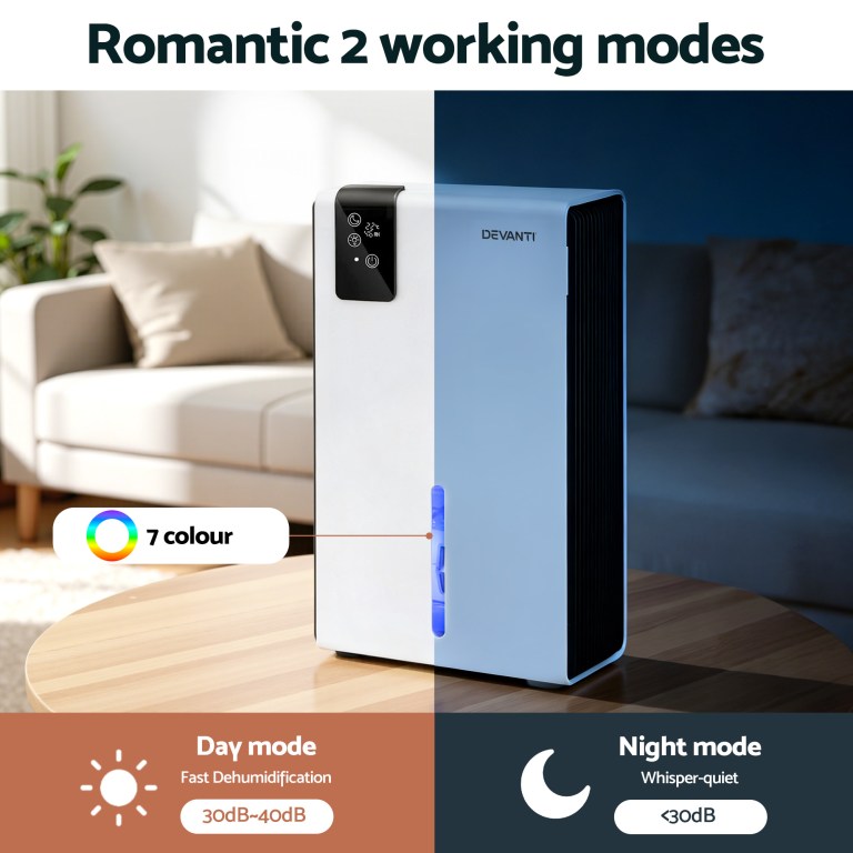 devanti 2000ml portable dehumidifier moisture absorber home bedroom quiet remote devanti 2000ml portable dehumidifier moisture absorber home bedroom quiet remote