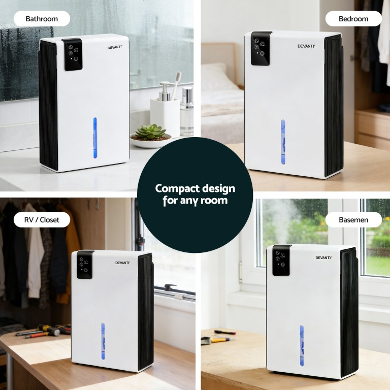 devanti 2000ml portable dehumidifier moisture absorber home bedroom quiet remote devanti 2000ml portable dehumidifier moisture absorber home bedroom quiet remote