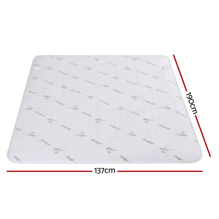 White bamboo queen mattress, 190x137cm