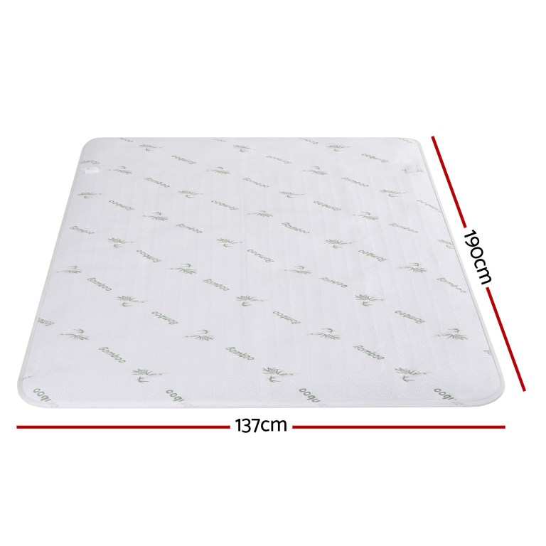 White bamboo queen mattress, 190x137cm