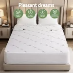 Heated mattress with bamboo fabric and heat settings.