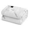 Folded bamboo electric blanket with control panel