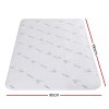 Bamboo mattress topper, 90x190cm dimensions.