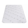 White bamboo mattress protector top view