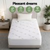 Heated bamboo mattress with energy-saving features.