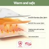 Layers of safe heated fabric with protections.