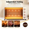 devanti 60l convection oven electric fryer ovens 2000w cream Electric oven with independent heating options for cooking.