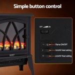 devanti 2000w electric fireplace heater stove freestanding 3d flame effect indoor space heaters devanti 2000w electric fireplace heater stove freestanding 3d flame effect indoor space heaters