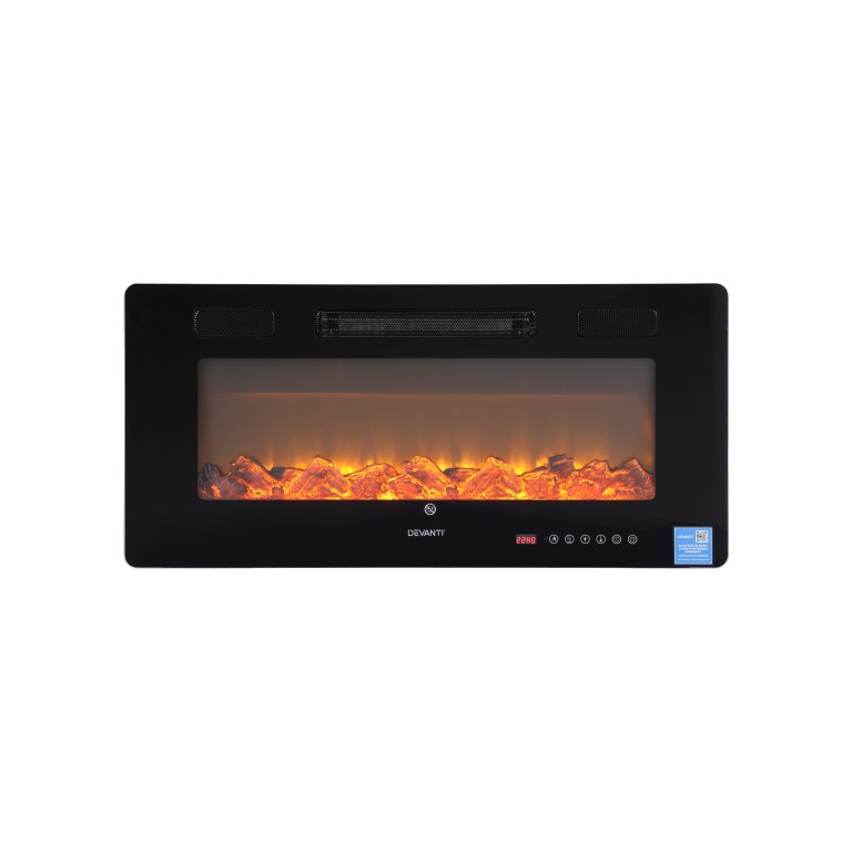 devanti electric fireplace fire heater wall mounted insert 3d flame 1800w remote control devanti electric fireplace fire heater wall mounted insert 3d flame 1800w remote control