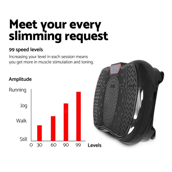 everfit vibration machine platform vibrator resistance rope home fitness black everfit vibration machine platform vibrator resistance rope home fitness black