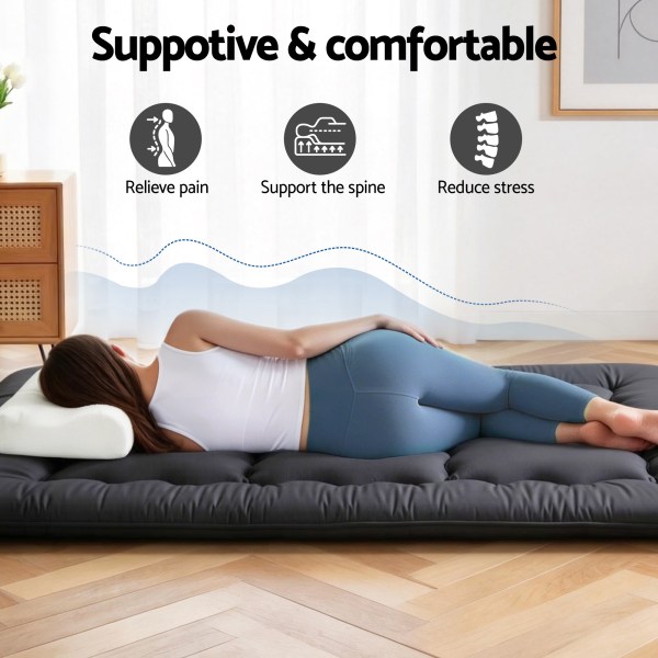 giselle bedding 10cm japanese floor mattress foldable futon mattress washable cover straps giselle bedding 10cm japanese floor mattress foldable futon mattress washable cover straps