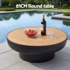 grillz fire pit table with lid deep fire bowl wood burning bbq grill for backyard camping patio picnic