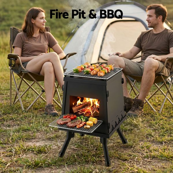 grillz fire pit bbq portable outdoor fireplace metal camping stove for boiling water, bbq, picnics grillz fire pit bbq portable outdoor fireplace metal camping stove for boiling water, bbq, picnics